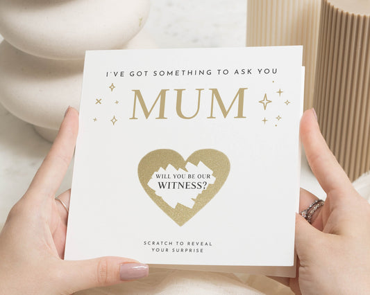 Will You Be My Witness Card for Mum, Mum Wedding Witness Proposal Card, Scratch Reveal Wedding Card, Wedding Card for Mum