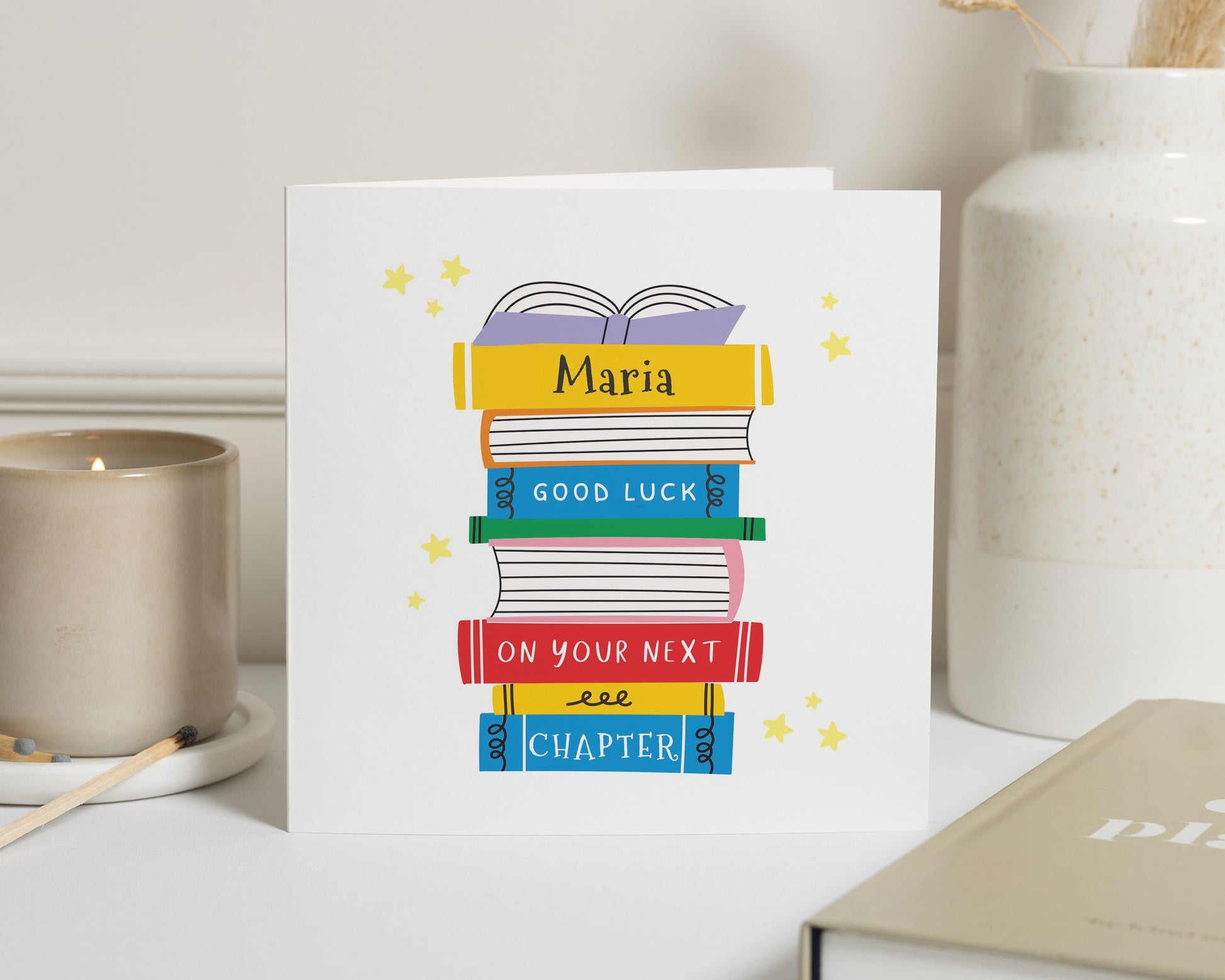 Personalised Good Luck Card, Exam Good Luck Card, New Job Card, Leaving Card, School Good Luck Card, University Card, Next Chapter Card