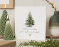 Personalised Christmas Card, Merry Christmas Card, Christmas Card for Couple, Custom Family Christmas Card, Tree Christmas Card