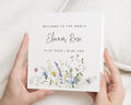 New Baby Card, Personalised Baby Card, Welcome To The World Card, Baby Girl Card, Baby Boy Card, Floral New Baby Card, Custom Baby Card