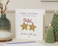 Christmas Card for Couple, Personalised Christmas Card, Special Couple Christmas Card, Gingerbread Star Card, Custom Names Card