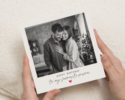 Birthday Card for Boyfriend, Photo Birthday Card, Birthday Card for Girlfriend, Romantic Birthday Card, Birthday Card for Husband or Wife