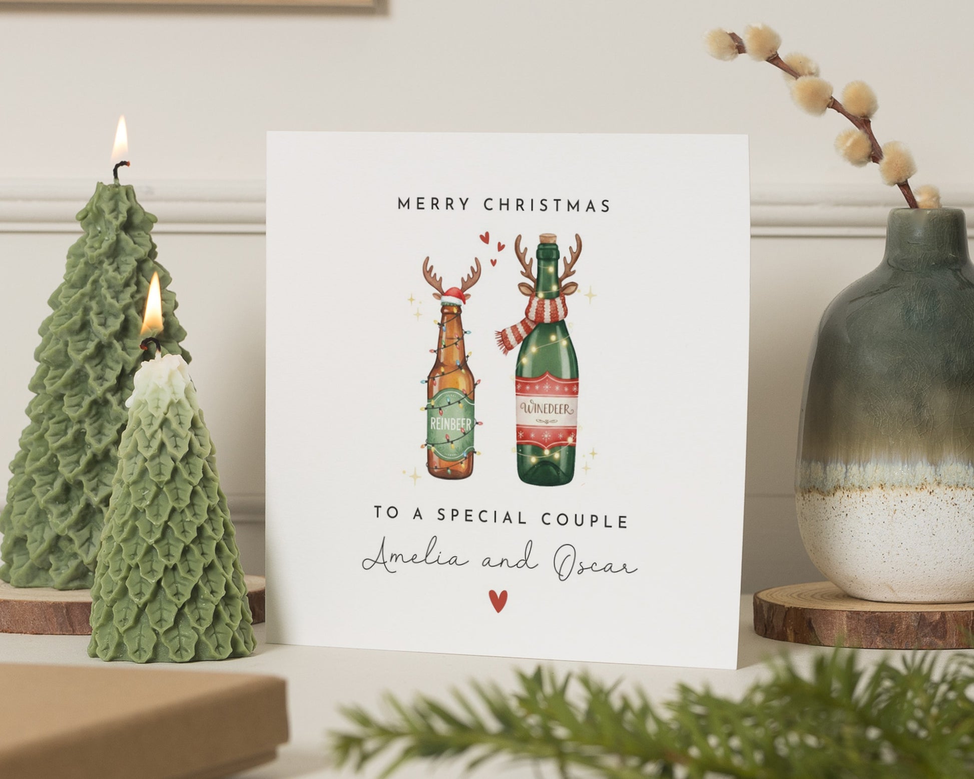 Christmas Card for Couple, Special Couple Christmas Card, Personalised Christmas Card, Christmas Card for Her, Christmas Card for Him
