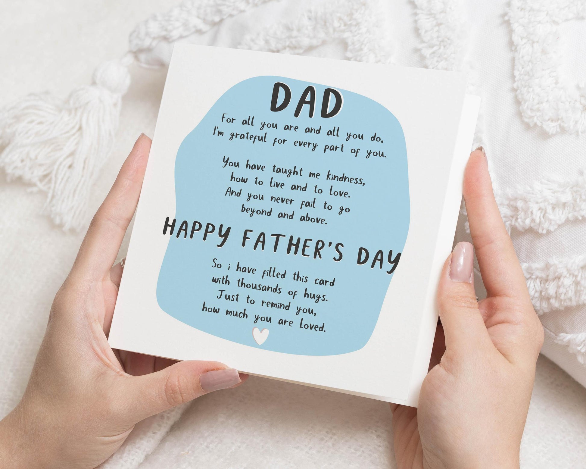 Fathers Day Card for Dad, Happy Fathers Day Card, Card for Him, Dad Poem Card, Cute Fathers Day Card, Personalised Card for Dad