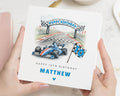 10th Birthday Card for Boy, Racing Car Birthday Card, Personalised Birthday Card for Son, 10th Birthday Card for Kids, Formula Car Card