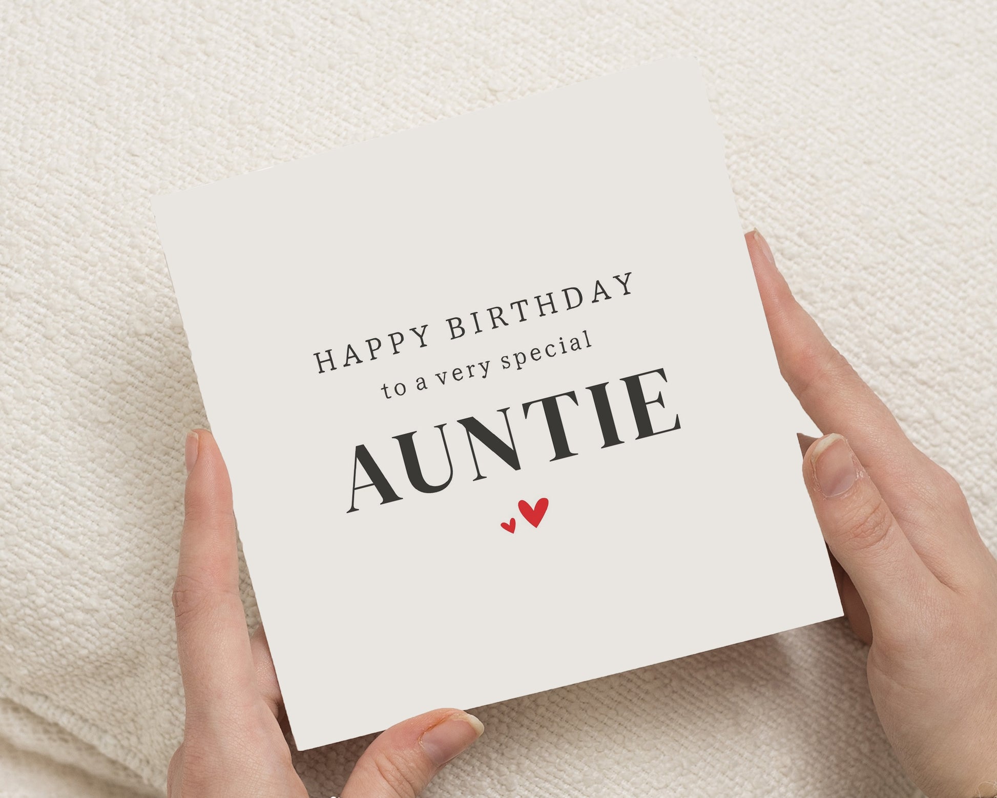 Birthday Card for Auntie, Auntie Birthday Card, Birthday Cards for Her, Simple Birthday Card for Auntie, Cute Auntie Card