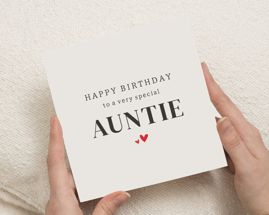 Birthday Card for Auntie, Auntie Birthday Card, Birthday Cards for Her, Simple Birthday Card for Auntie, Cute Auntie Card