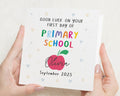Good Luck Card for First Day of School, Personalised Primary School Card, Good Luck Card for Girl, Custom Name Card, Back to School Card