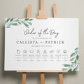 Floral Personalised Wedding Timeline Order of Events, A1 Wedding Timeline Sign, Order Of The Day Sign, Wedding Day Itinerary 'Callista'