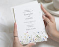 Wildflower Wedding Invitations, Botanical Wedding Invite, Minimalist Floral Invitation Suite, Personalised Wedding Stationery