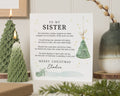 Christmas Card for Sister, Personalised Sister Christmas Card, Christmas Card for Her, Merry Christmas Card, Festive Card for Sister