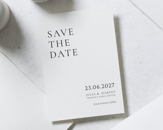 Personalised Save the Date Card, Wedding Save the Date Card, Simple Save the Date, Minimal Save the Date, Custom Save the Date Card, Elegant