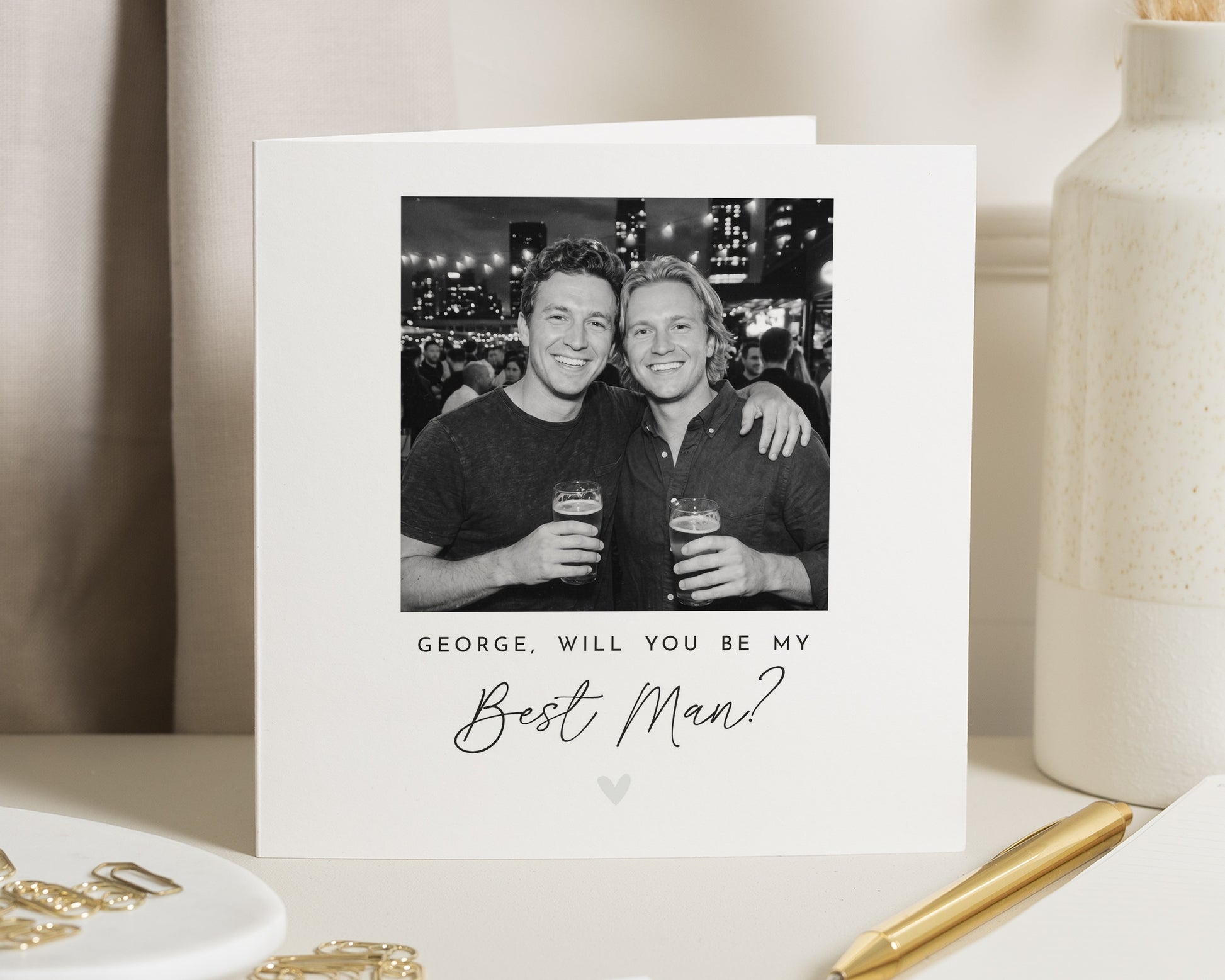 Best Man Proposal Card, Will You Be My Best Man Card, Personalised Photo Wedding Card, Groomsman Proposal Card, Wedding Party Card
