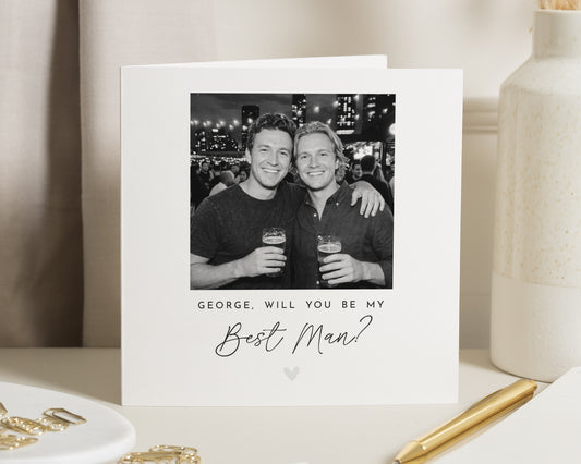 Best Man Proposal Card, Will You Be My Best Man Card, Personalised Photo Wedding Card, Groomsman Proposal Card, Wedding Party Card