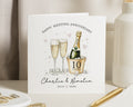 Anniversary Card, Wedding Anniversary Card, 10th Anniversary Card, Personalised Anniversary Card, Champagne Anniversary Card