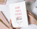 Pregnancy Announcement Card, Personalised New Baby Reveal Card, And Then There Were Three Card, Baby Announcement Card for Family