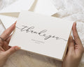 Personalised Wedding Thank You Cards, Folded Wedding Thank You Cards, Wedding Thank You Cards, Minimal Thank You Card for Wedding