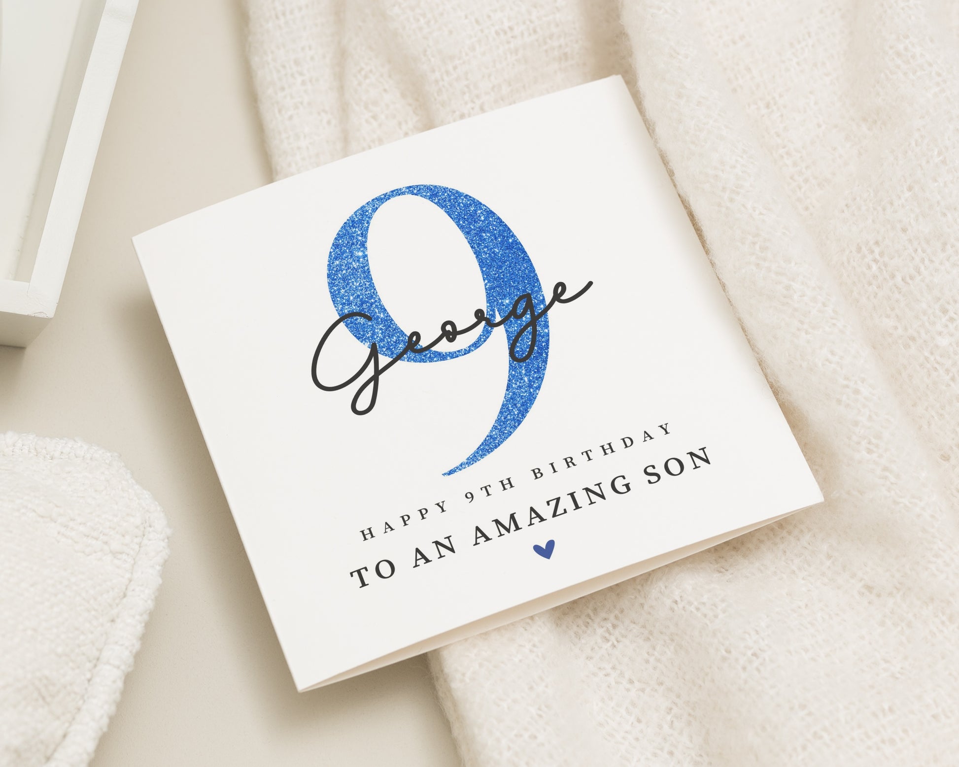 9th Birthday Card for Son, Personalised Card for Boy, Son Birthday Card, 9th Birthday Card for Him, Custom Name Card, Amazing Son Card