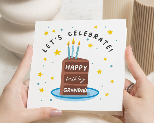 Birthday Card for Grandad, Happy Birthday Grandad Card, Birthday Card for Him, Cute Birthday Card, Personalised Grandad Birthday Card
