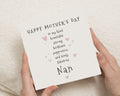 Happy Mothers Day Card for Nan, Mothers Day Card for Grandma, Mothers Day Card for Her, Personalised Mothers Day Card, Cute Nan Card