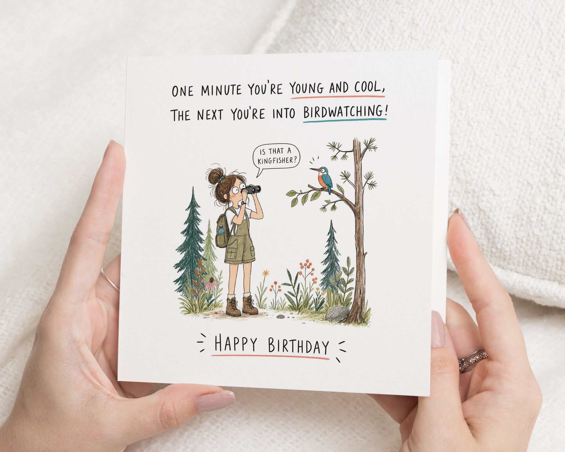 Funny Birthday Card, Birdwatching Birthday Card, Birthday Card for Friend, Birthday Card for Her, Birthday Card for Him, Birdwatcher Card