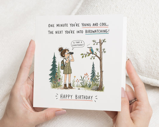 Funny Birthday Card, Birdwatching Birthday Card, Birthday Card for Friend, Birthday Card for Her, Birthday Card for Him, Birdwatcher Card