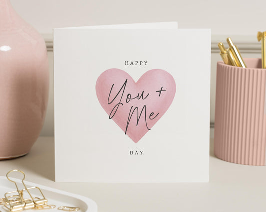 Anniversary Card for Partner, You and Me Card, Romantic Card for Him or Her, Valentines Day Card, Cute Love Card, Personalised Card