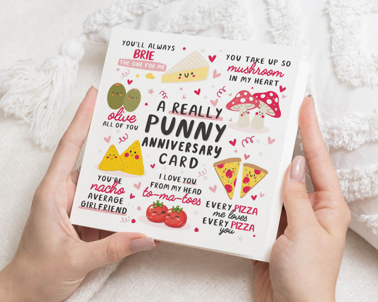 Anniversary Card, Pun Anniversary Card, Funny Anniversary Card, Cute Food Pun Card, Card for Partner, Girlfriend, Boyfriend, Husband, Wife