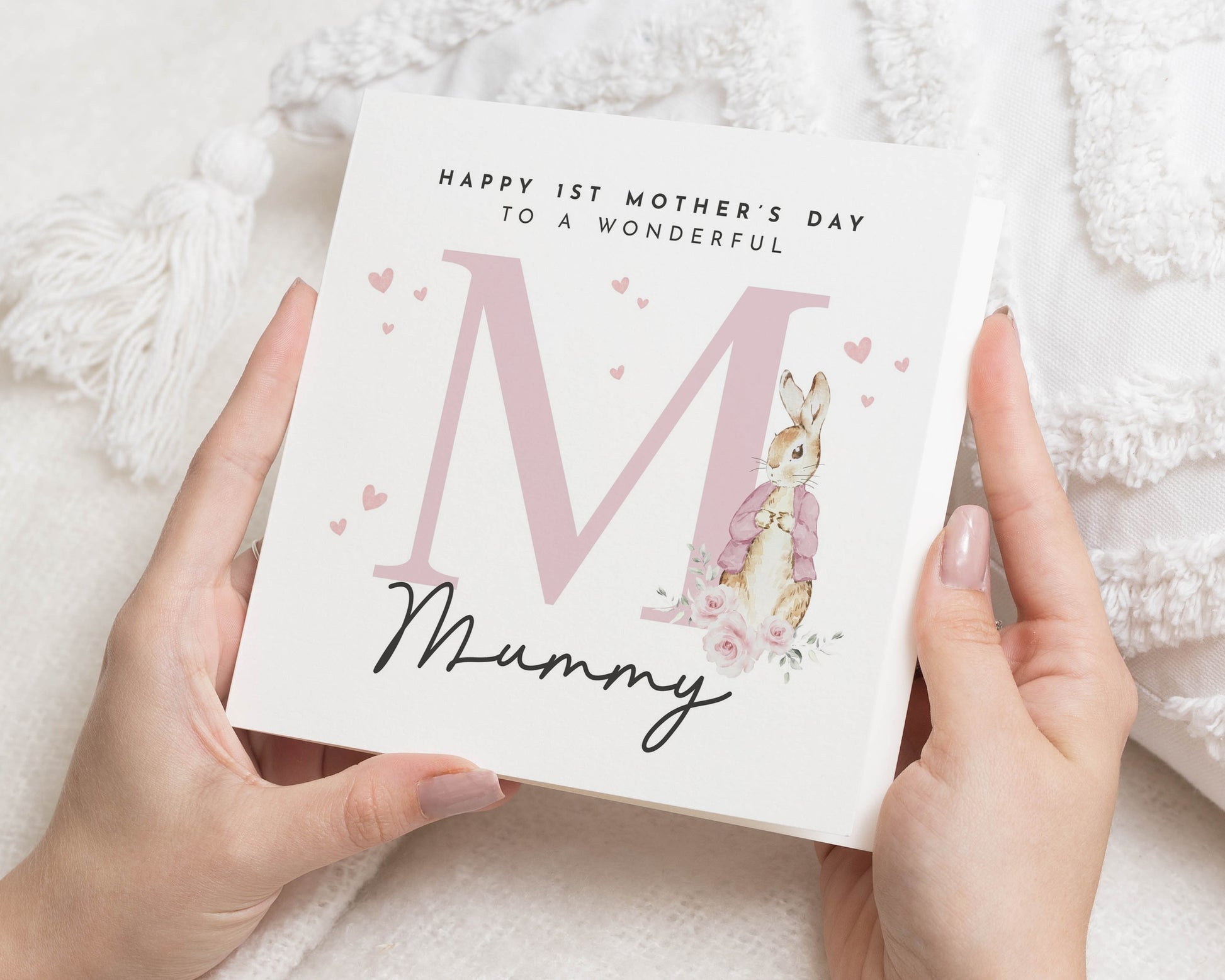 First Mothers Day Card, 1st Mothers Day Card for Mummy, Mothers Day Card from Baby, Personalised Mothers Day Card, Bunny Card