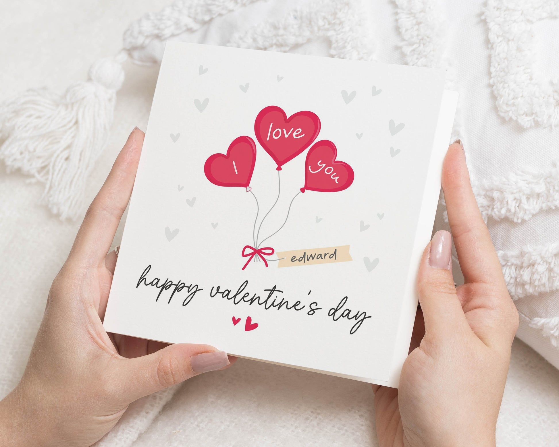 Valentines Day Card, Personalised Valentines Card, I Love You Card, Valentines Card for Him, Valentines Card for Her, Cute Heart Card