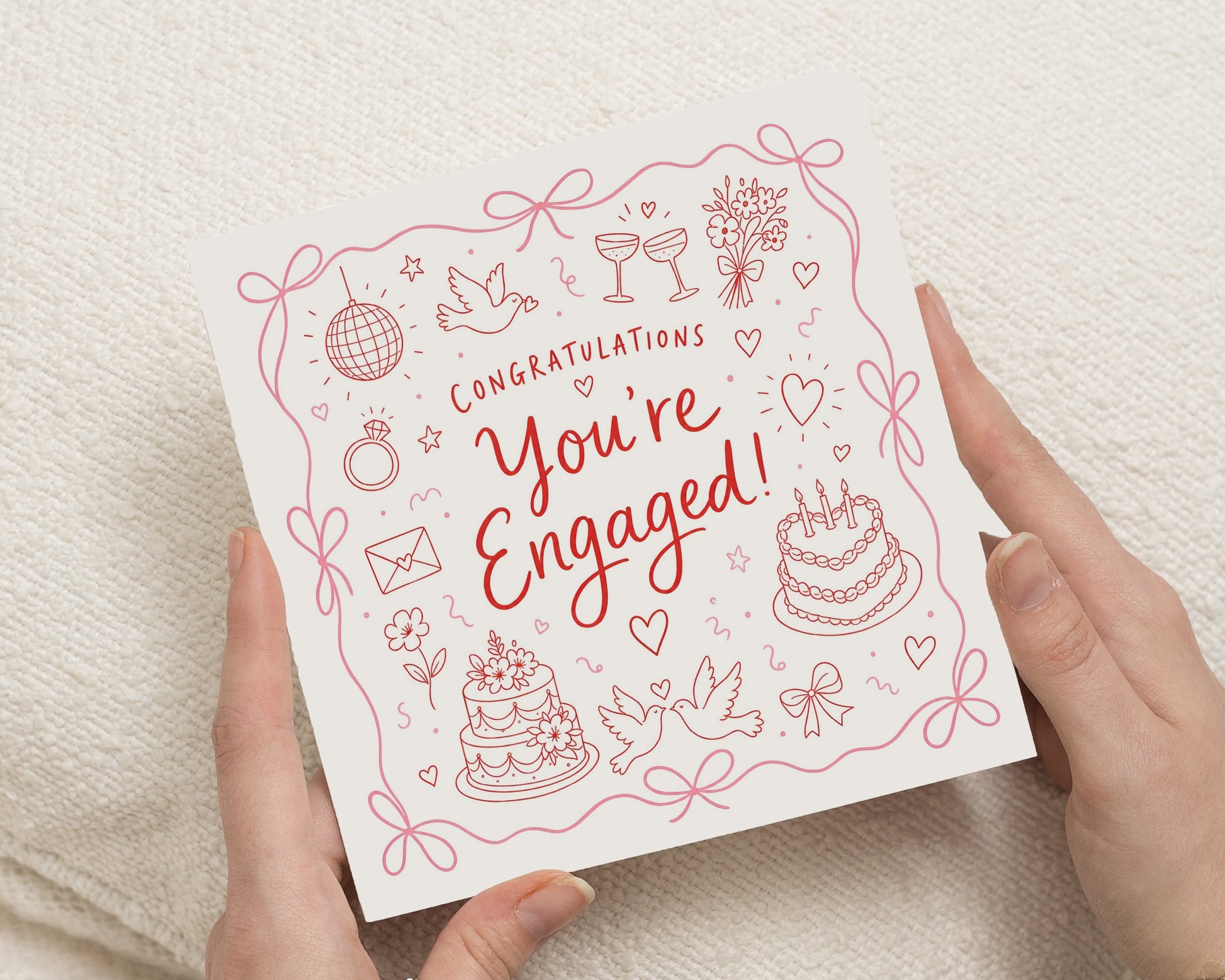 Engagement Card, Congratulations You're Engaged Card, Engagement Congratulations Card, Wedding Proposal Card, Card for Couple