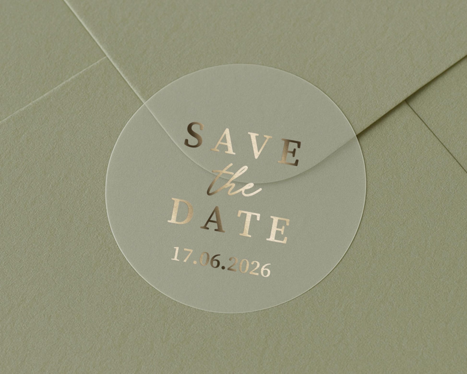 Save the Date Sticker, Gold Foil Save the Date, Wedding Date Sticker, Personalised Wedding Sticker, Custom Save the Date Label