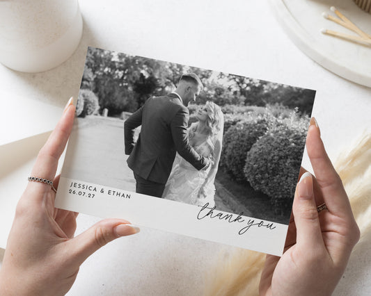 Personalised Wedding Thank You Cards, Photo Wedding Thank You Cards, Flat Wedding Thank You Cards, Thank You Cards for Wedding