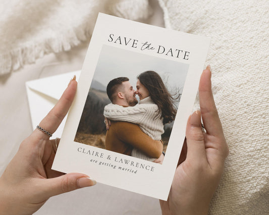 Personalised Save the Date Card, Photo Save the Date Card, Wedding Save the Date, Custom Save the Date, Simple Save the Date Card
