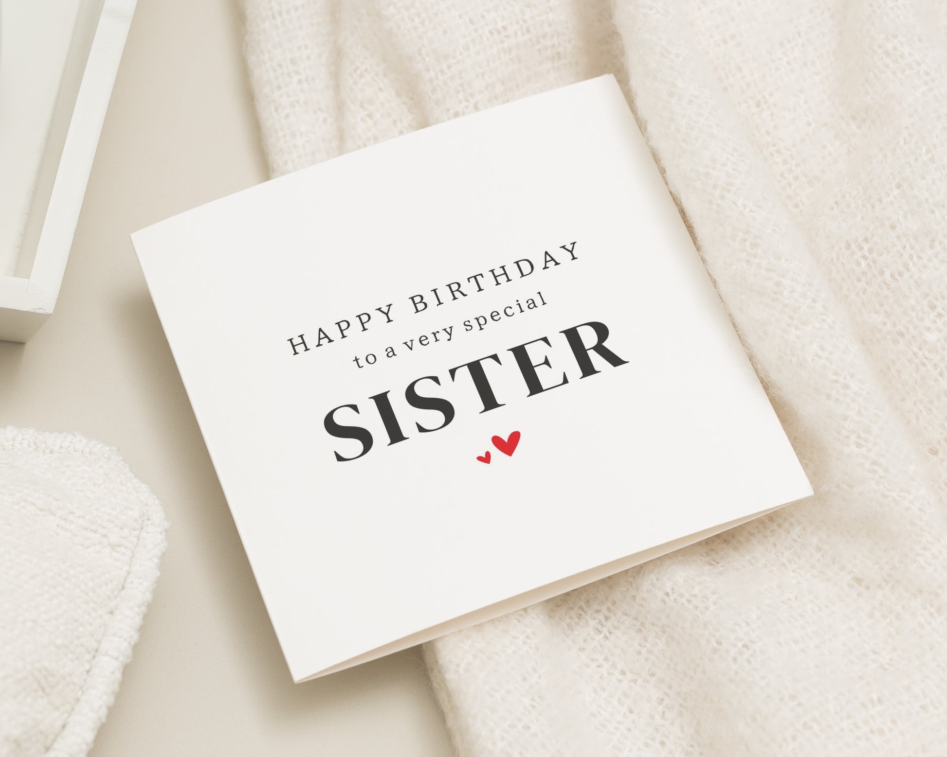 Sister Birthday Card, Birthday Card for Sister, Happy Birthday Sister Card, Birthday Card for Her, Simple Birthday Card for Sister