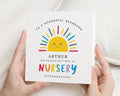 First Day at Nursery Card for Grandson, Personalised Good Luck Card, Back to School Card for Boy, Nursery Starting School Card