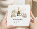 60th Birthday Card for Her, Personalised 60th Birthday Card, Birthday Card for Mum Sister Friend, Champagne Birthday Card, 60 Birthday Card