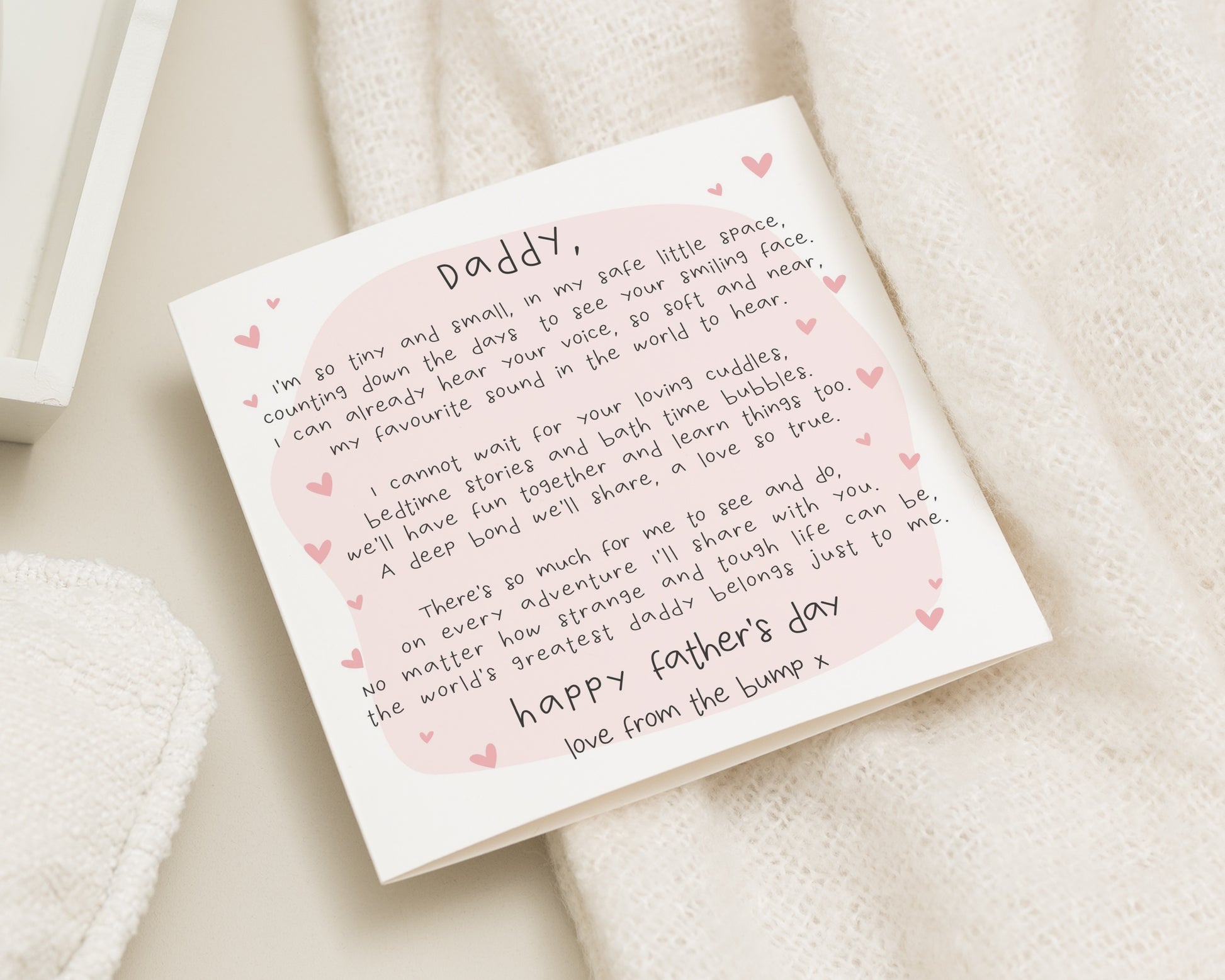 Fathers Day Card from the Bump, Daddy Fathers Day Card, Dad to Be Card, First Fathers Day Card, Pregnancy Card, Baby Bump Card