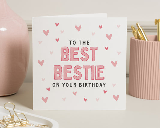 Birthday Card for Best Friend, Bestie Birthday Card, Birthday Card for Her, Cute Birthday Card, Personalised Friend Birthday Card