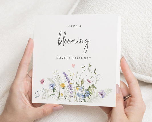 Birthday Card for Her, Floral Birthday Card, Birthday Card for Mum, Birthday Card for Friend, Cute Birthday Card, Flower Birthday Card