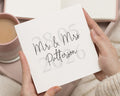 Personalised Wedding Card, Mr and Mrs Card, Wedding Card for Couple, Custom Name Wedding Card, Engagement Card, Anniversary Card