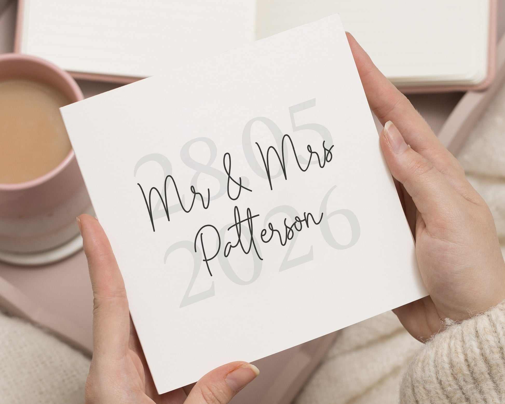 Personalised Wedding Card, Mr and Mrs Card, Wedding Card for Couple, Custom Name Wedding Card, Engagement Card, Anniversary Card
