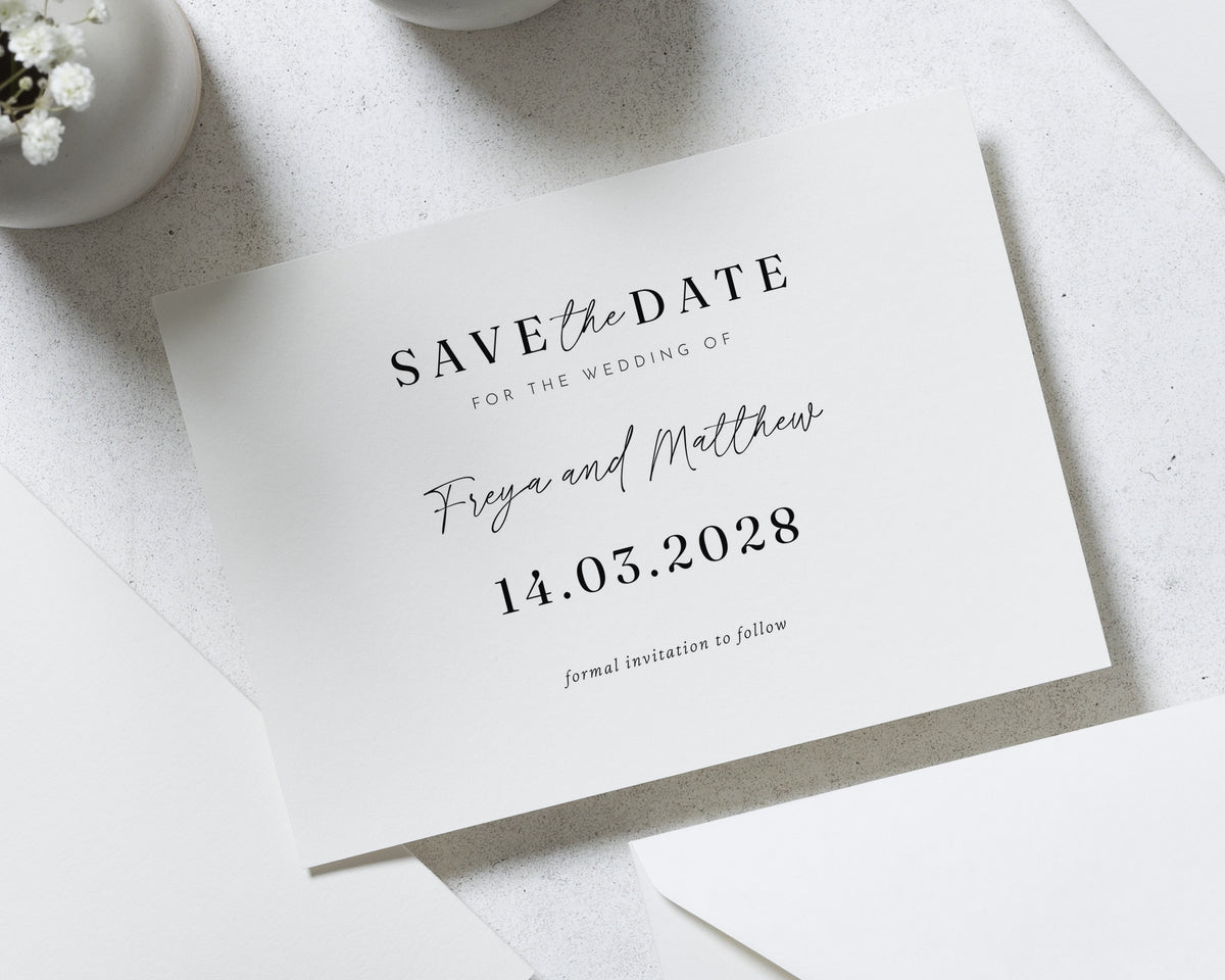 Personalised Save the Date Card, Wedding Save the Date Card, Simple Save the Date Cards, Minimal Save the Date, Save the Dates