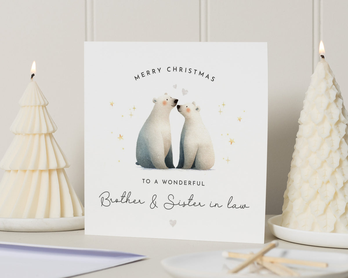 Christmas Card for Brother and Sister in Law, Brother Christmas Card, Sister in Law Christmas Card, Polar Bear Christmas Card