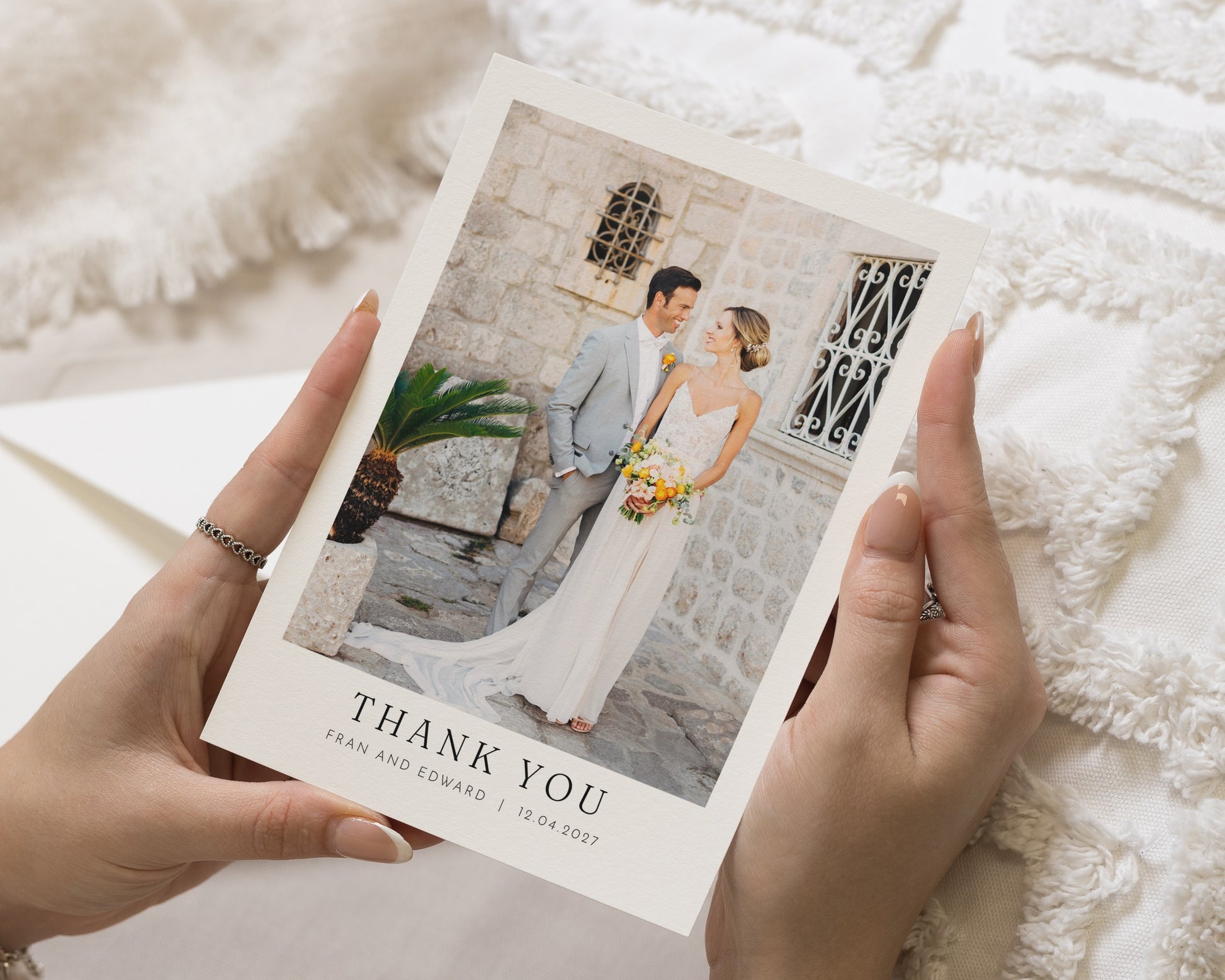 Personalised Wedding Thank You Cards, Photo Wedding Thank You Card, Simple Thank You Cards, Wedding Thank You Postcard, A6 Thank You Card