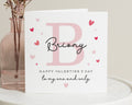 Valentines Day Card for Her, Personalised Valentines Card, Romantic Card for Wife, Girlfriend, Custom Valentines Card, Heart Card