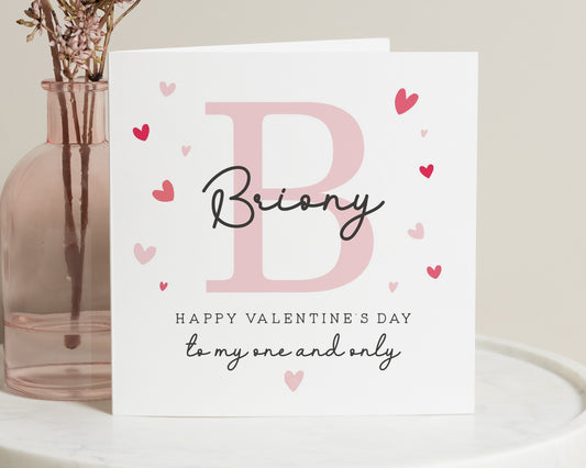 Valentines Day Card for Her, Personalised Valentines Card, Romantic Card for Wife, Girlfriend, Custom Valentines Card, Heart Card
