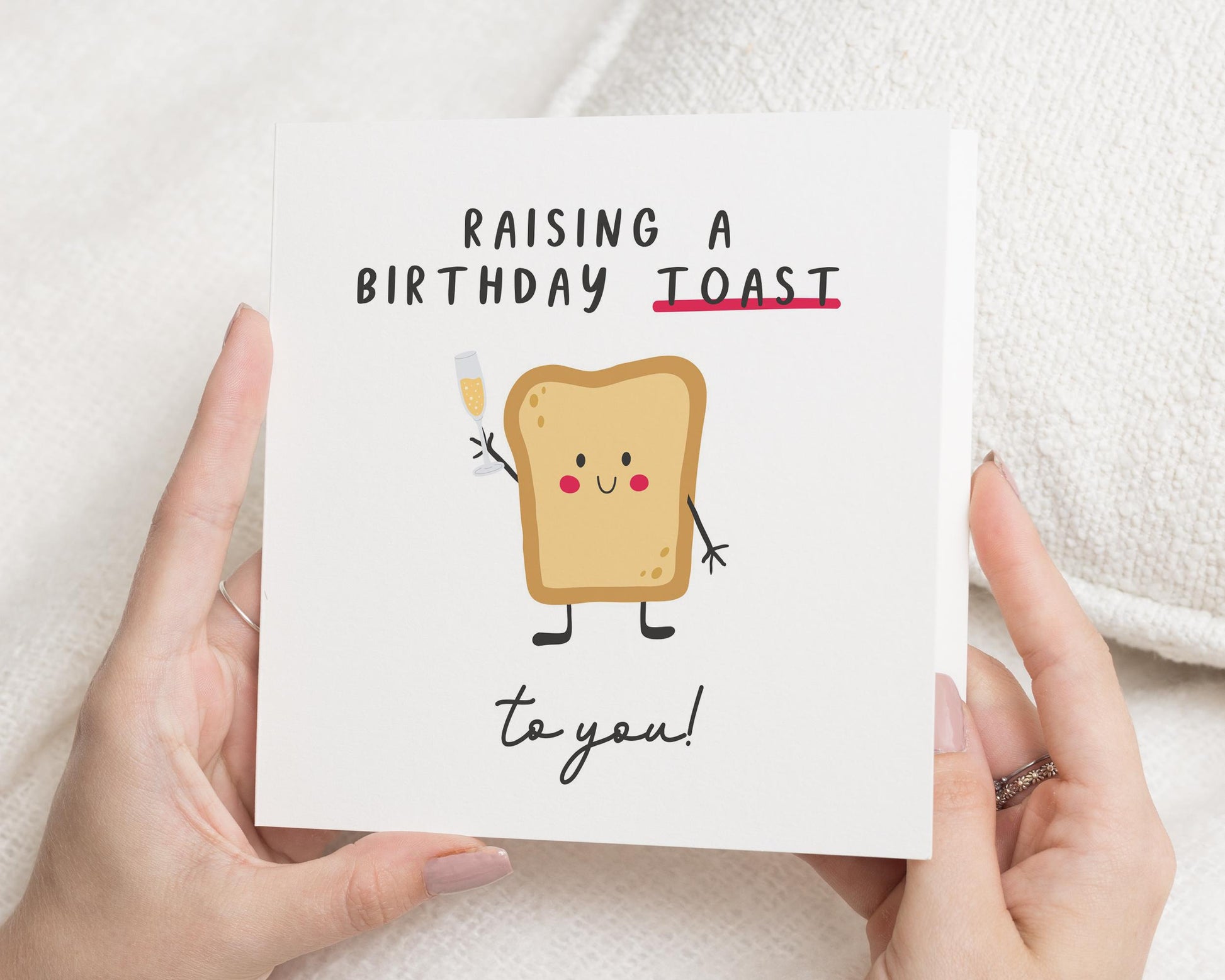 Birthday Card for Friend, Funny Birthday Card, Birthday Toast Card, Birthday Card for Him, Birthday Card for Her, Pun Birthday Card