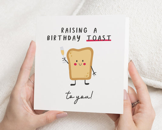 Birthday Card for Friend, Funny Birthday Card, Birthday Toast Card, Birthday Card for Him, Birthday Card for Her, Pun Birthday Card