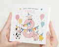 3rd Birthday Card, Third Birthday Card, Personalised Birthday Card, Farm Animal Birthday Card, Birthday Card for Daughter, Cute Kids Card